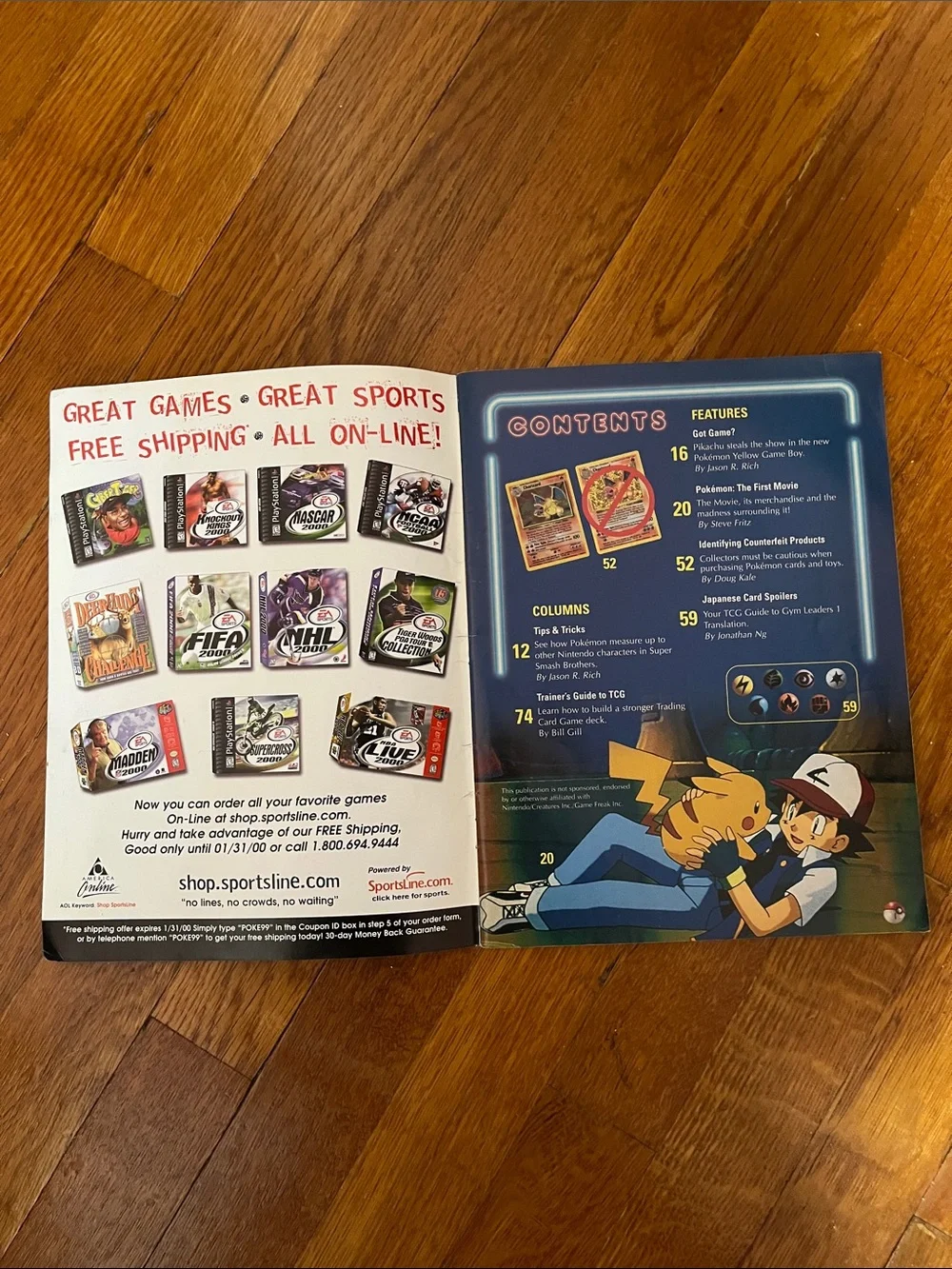 Pokémon Collector Magazine - Blue Cover with Pikachu BECKETT 12/1999 vol#1